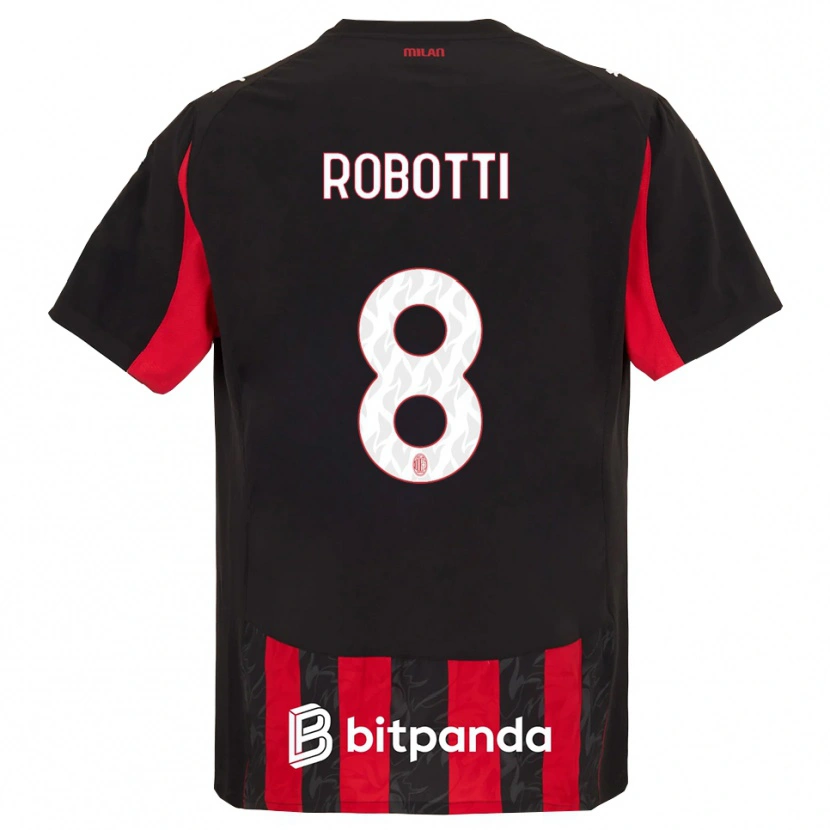 Danxen Män Giovanni Robotti #8 Röd Svart Hemmatröja Matchtröjor 2025/26 Tröjor T-Tröja