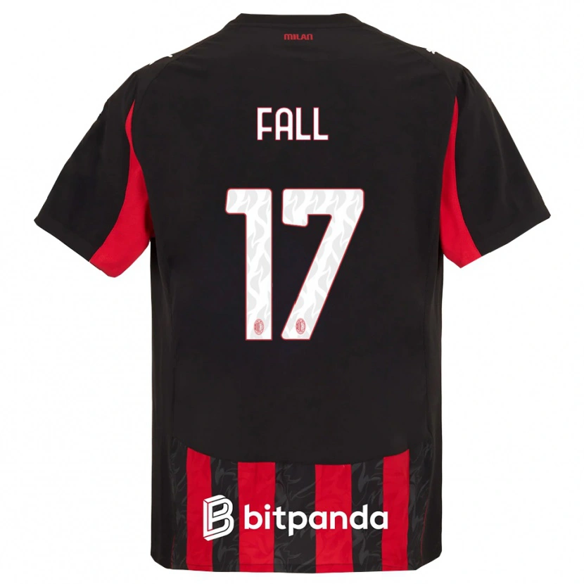 Danxen Män Mbarick Fall #17 Röd Svart Hemmatröja Matchtröjor 2025/26 Tröjor T-Tröja