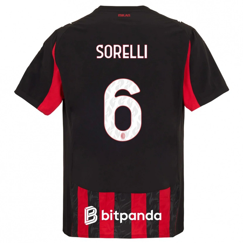 Danxen Män Nadine Sorelli #6 Röd Svart Hemmatröja Matchtröjor 2025/26 Tröjor T-Tröja