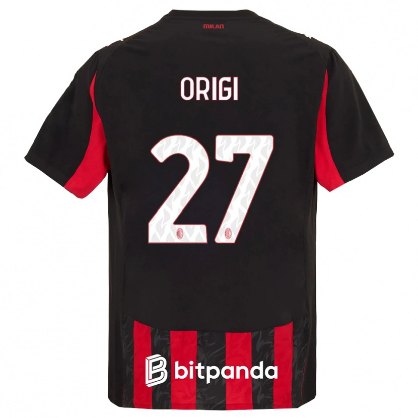Danxen Män Divock Origi #27 Röd Svart Hemmatröja Matchtröjor 2025/26 Tröjor T-Tröja
