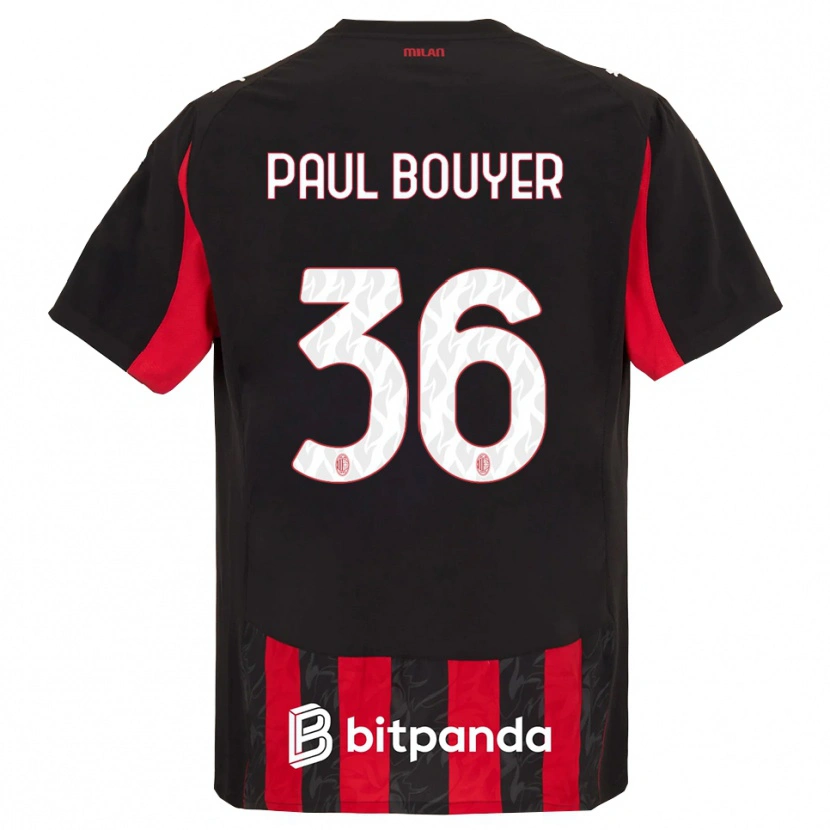 Danxen Män Léo Paul Bouyer #36 Röd Svart Hemmatröja Matchtröjor 2025/26 Tröjor T-Tröja