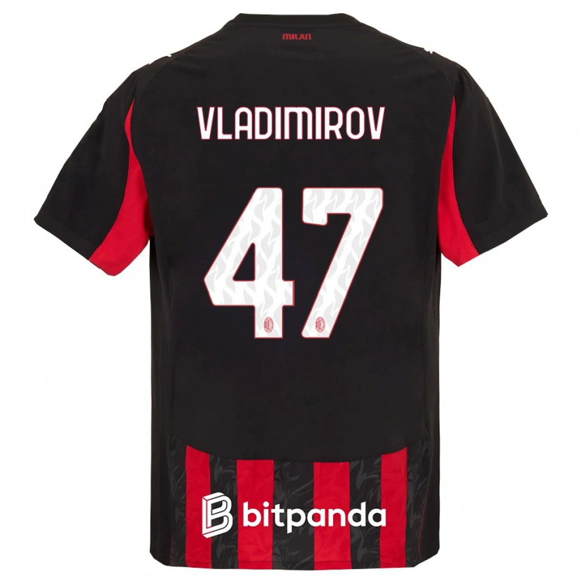 Danxen Män Valeri Vladimirov #47 Röd Svart Hemmatröja Matchtröjor 2025/26 Tröjor T-Tröja