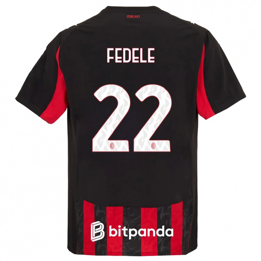 Danxen Män Noemi Fedele #22 Röd Svart Hemmatröja Matchtröjor 2025/26 Tröjor T-Tröja