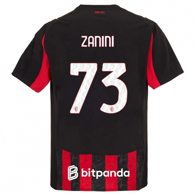 Danxen Män Paola Zanini #73 Röd Svart Hemmatröja Matchtröjor 2025/26 Tröjor T-Tröja