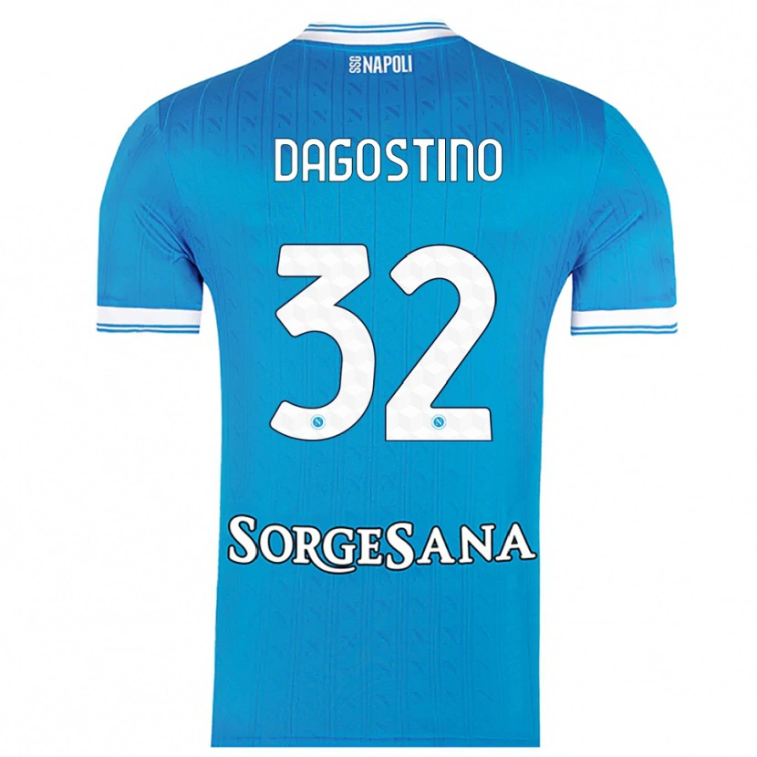 Danxen Män Giuseppe Dagostino #32 Himmelsblå Vit Hemmatröja Matchtröjor 2025/26 Tröjor T-Tröja