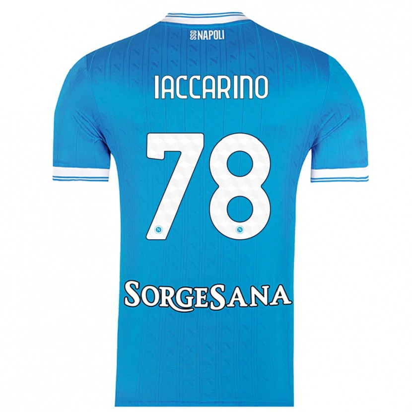 Danxen Män Gennaro Iaccarino #78 Himmelsblå Vit Hemmatröja Matchtröjor 2025/26 Tröjor T-Tröja