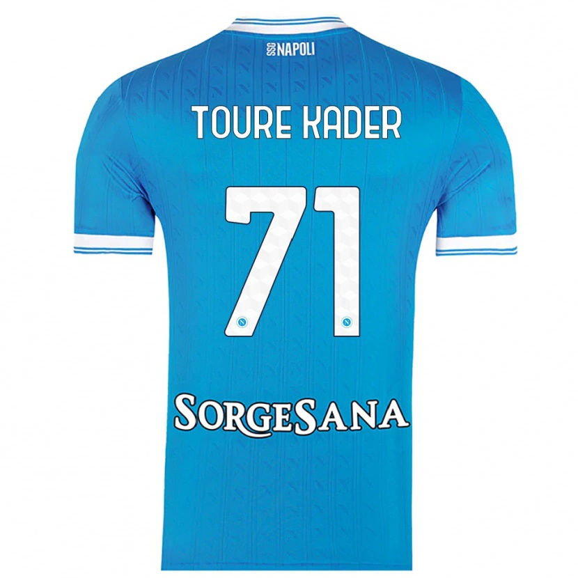 Danxen Män Aziz Toure Kader #71 Himmelsblå Vit Hemmatröja Matchtröjor 2025/26 Tröjor T-Tröja