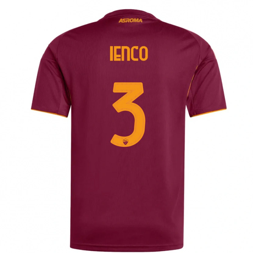 Danxen Män Simone Ienco #3 Vinröd Orange Hemmatröja Matchtröjor 2025/26 Tröjor T-Tröja