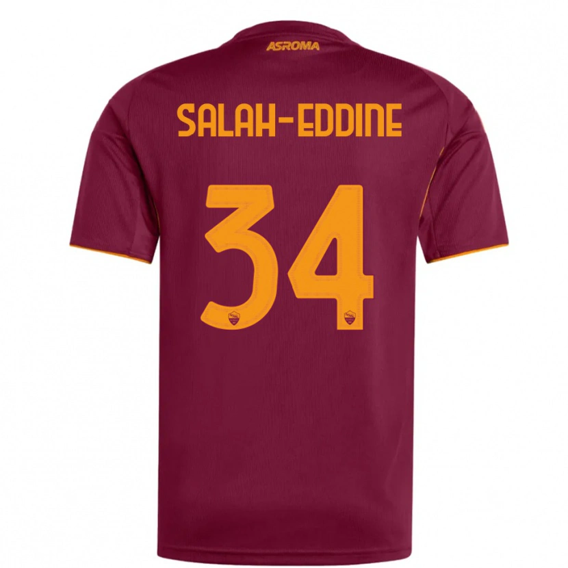 Danxen Män Anass Salah-Eddine #34 Vinröd Orange Hemmatröja Matchtröjor 2025/26 Tröjor T-Tröja