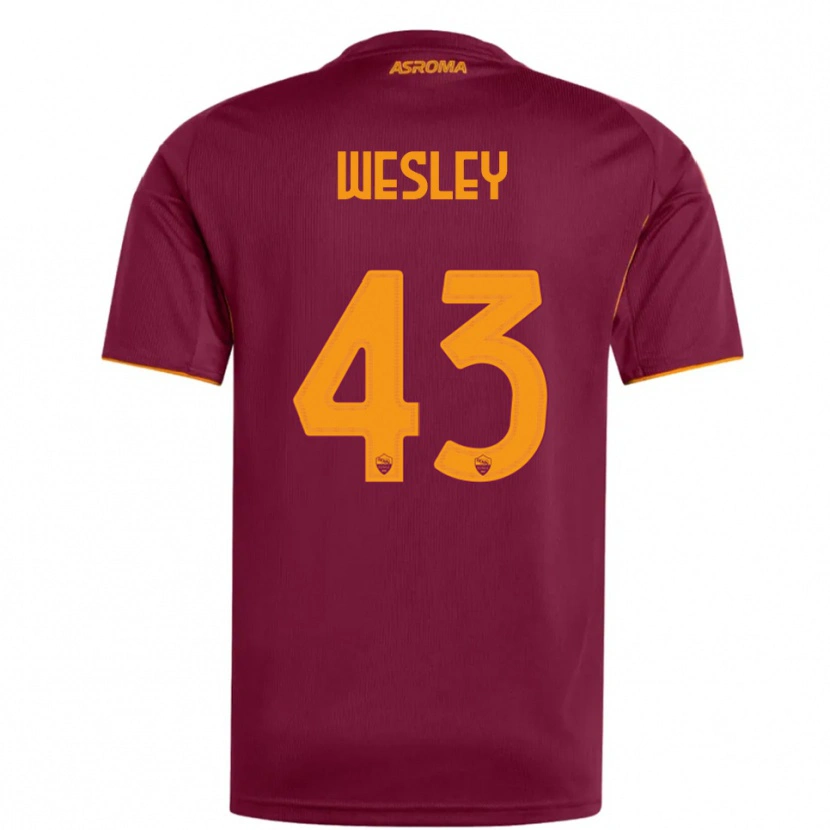 Danxen Män Wesley #43 Vinröd Orange Hemmatröja Matchtröjor 2025/26 Tröjor T-Tröja