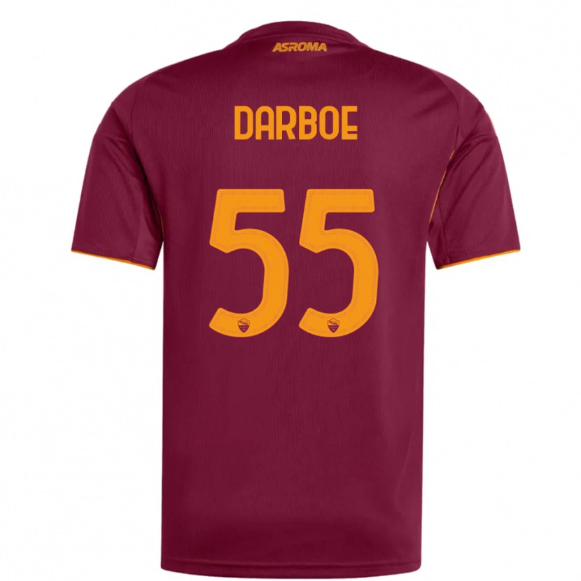 Danxen Män Ebrima Darboe #55 Vinröd Orange Hemmatröja Matchtröjor 2025/26 Tröjor T-Tröja