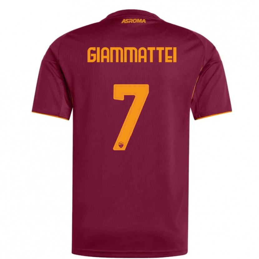 Danxen Män Gioele Giammattei #7 Vinröd Orange Hemmatröja Matchtröjor 2025/26 Tröjor T-Tröja