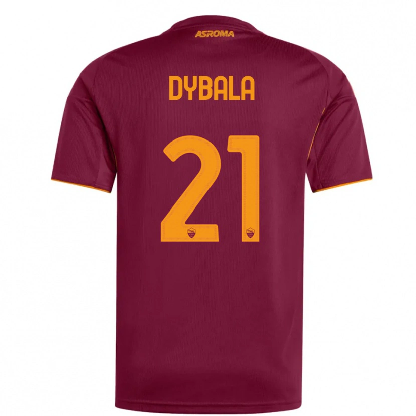 Danxen Män Paulo Dybala #21 Vinröd Orange Hemmatröja Matchtröjor 2025/26 Tröjor T-Tröja