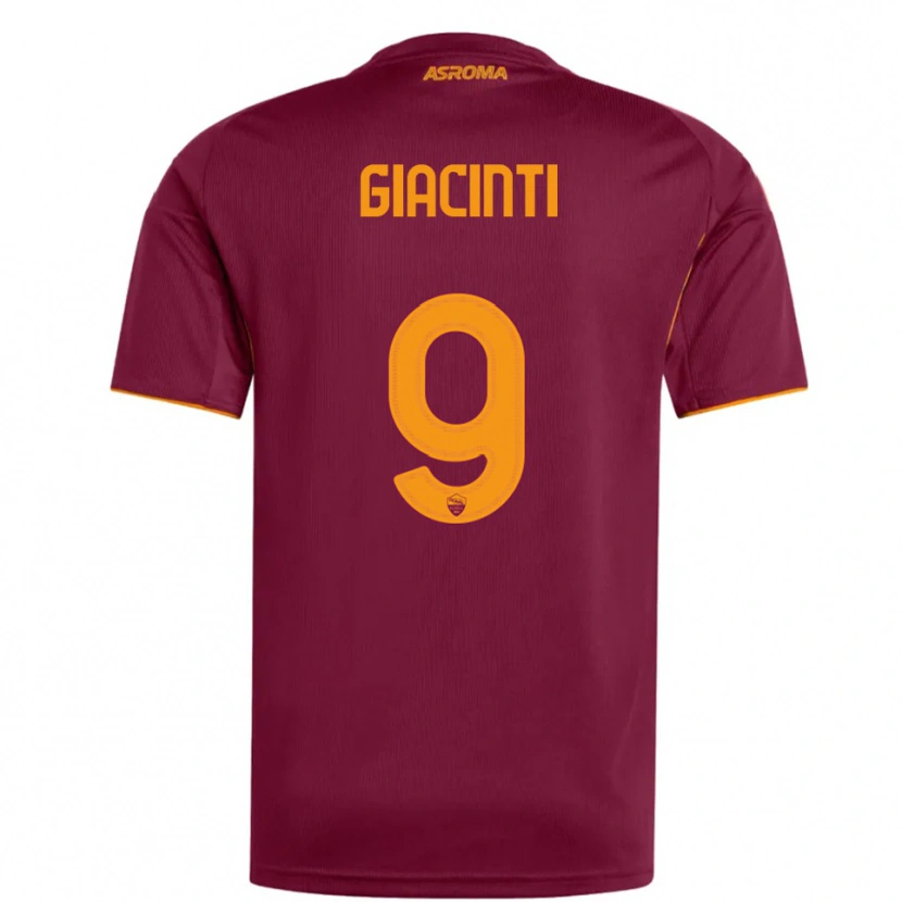 Danxen Män Valentina Giacinti #9 Vinröd Orange Hemmatröja Matchtröjor 2025/26 Tröjor T-Tröja