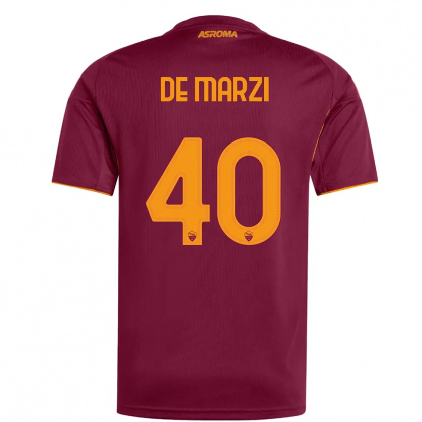 Danxen Män Giorgio De Marzi #40 Vinröd Orange Hemmatröja Matchtröjor 2025/26 Tröjor T-Tröja