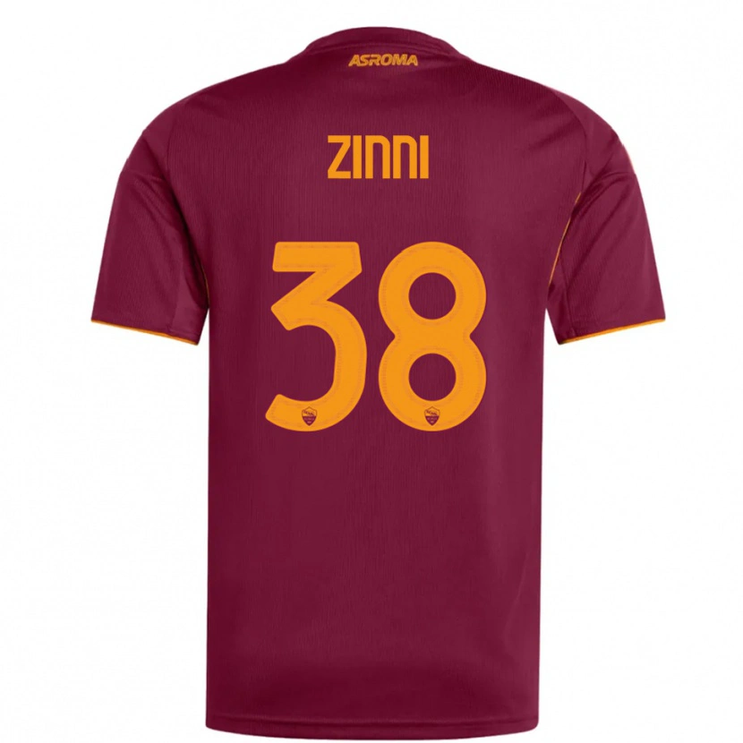 Danxen Män Raul Zinni #38 Vinröd Orange Hemmatröja Matchtröjor 2025/26 Tröjor T-Tröja