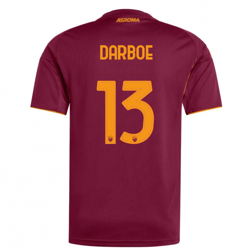 Danxen Män Balagie Darboe #13 Vinröd Orange Hemmatröja Matchtröjor 2025/26 Tröjor T-Tröja