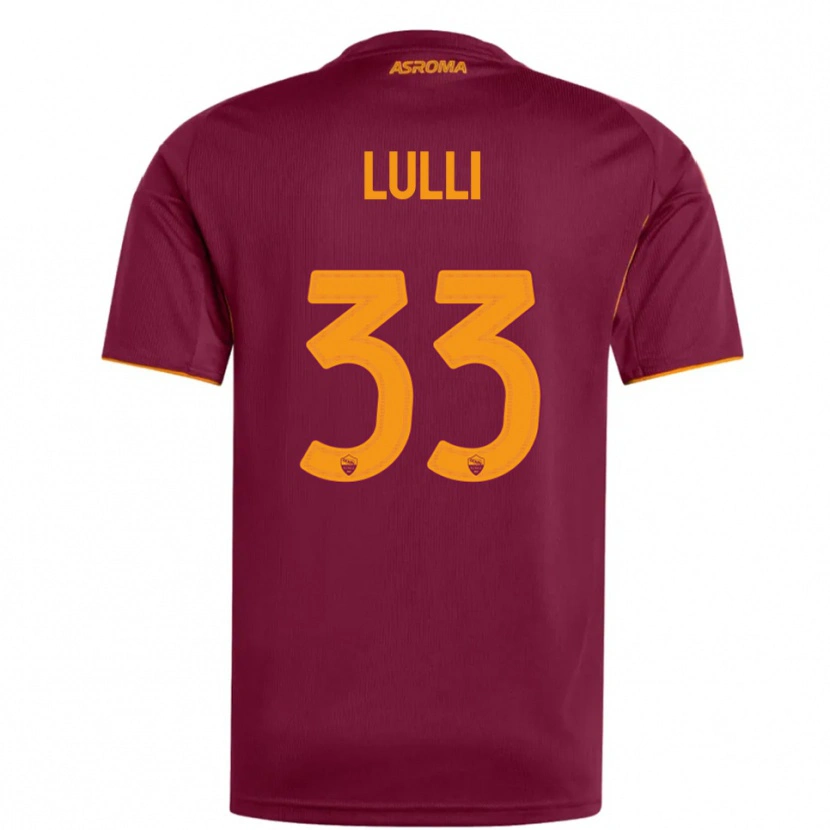 Danxen Män Emanuele Lulli #33 Vinröd Orange Hemmatröja Matchtröjor 2025/26 Tröjor T-Tröja