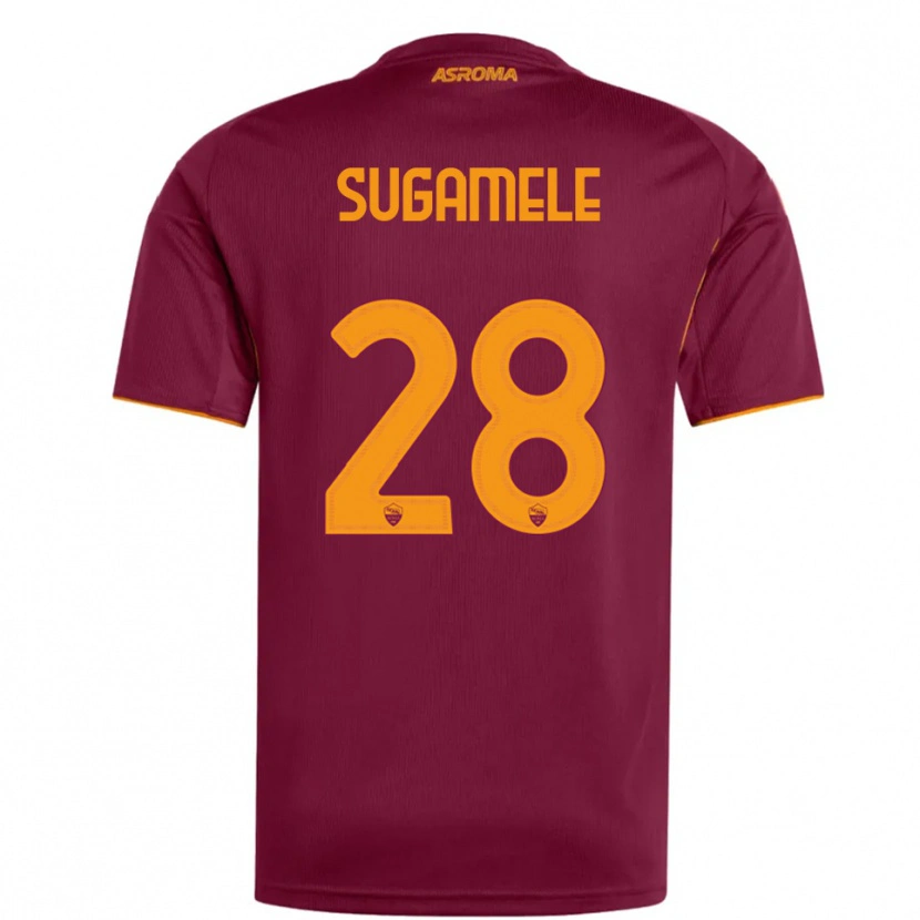 Danxen Män Alessandro Sugamele #28 Vinröd Orange Hemmatröja Matchtröjor 2025/26 Tröjor T-Tröja