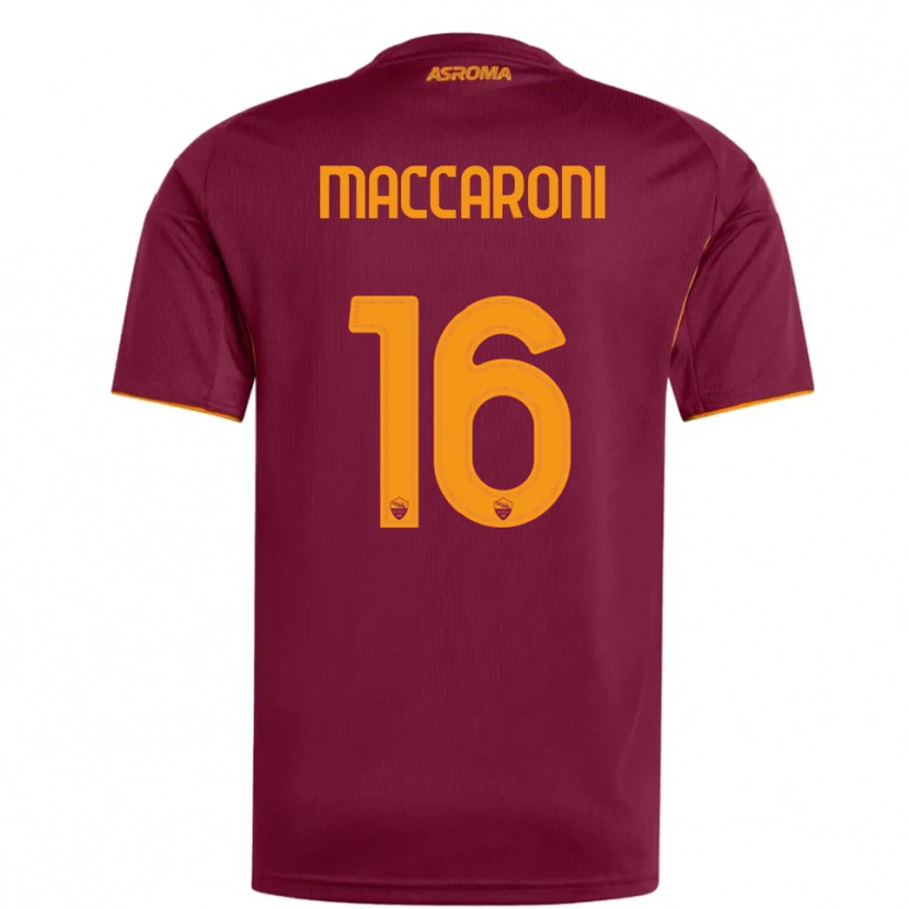 Danxen Män Valerio Maccaroni #16 Vinröd Orange Hemmatröja Matchtröjor 2025/26 Tröjor T-Tröja