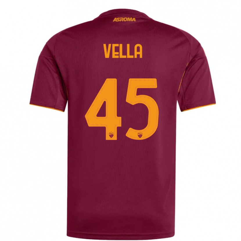 Danxen Män Tancredi Vella #45 Vinröd Orange Hemmatröja Matchtröjor 2025/26 Tröjor T-Tröja