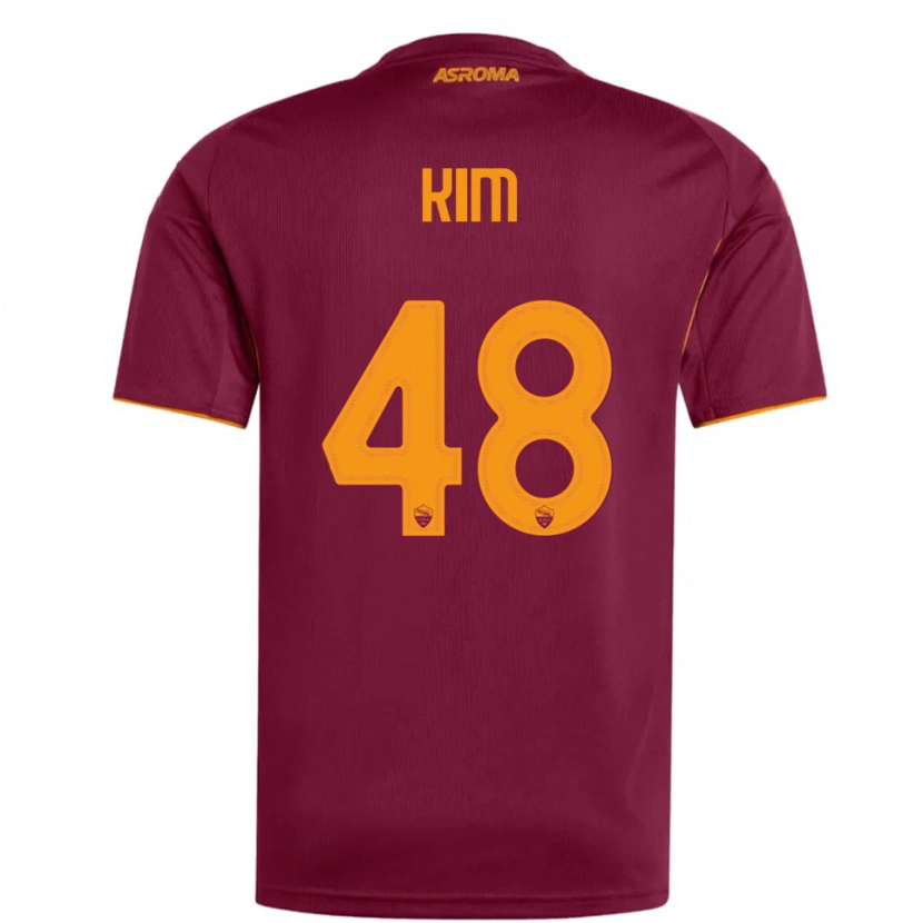 Danxen Män Shin-Ji Kim #48 Vinröd Orange Hemmatröja Matchtröjor 2025/26 Tröjor T-Tröja