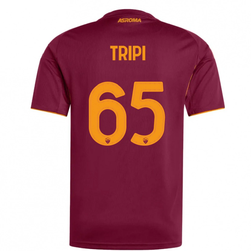 Danxen Män Filippo Tripi #65 Vinröd Orange Hemmatröja Matchtröjor 2025/26 Tröjor T-Tröja