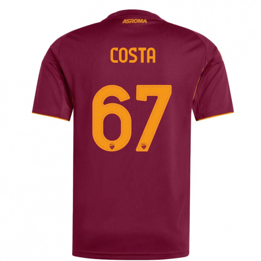 Danxen Män João Costa #67 Vinröd Orange Hemmatröja Matchtröjor 2025/26 Tröjor T-Tröja