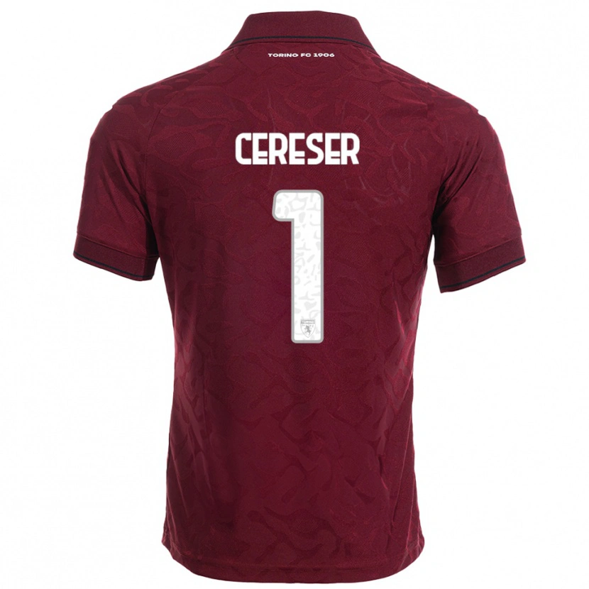 Danxen Män Francesco Cereser #1 Vinröd Vit Hemmatröja Matchtröjor 2025/26 Tröjor T-Tröja