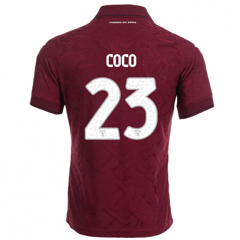 Danxen Män Saúl Coco #23 Vinröd Vit Hemmatröja Matchtröjor 2025/26 Tröjor T-Tröja