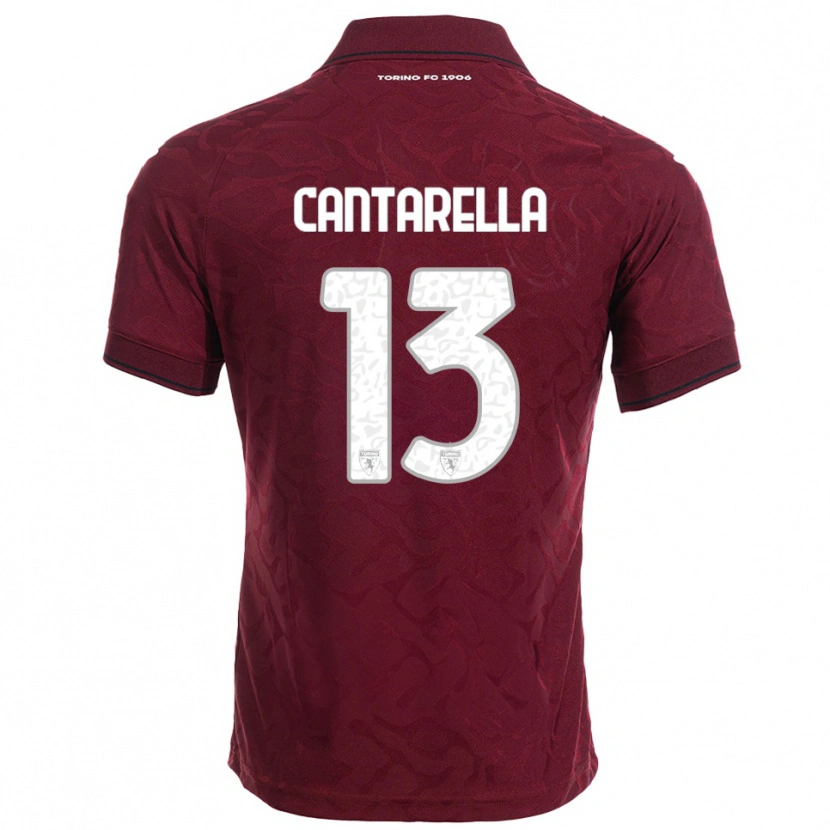 Danxen Män Luca Cantarella #13 Vinröd Vit Hemmatröja Matchtröjor 2025/26 Tröjor T-Tröja