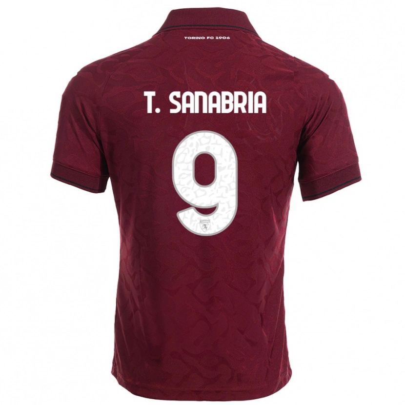 Danxen Män Antonio Sanabria #9 Vinröd Vit Hemmatröja Matchtröjor 2025/26 Tröjor T-Tröja