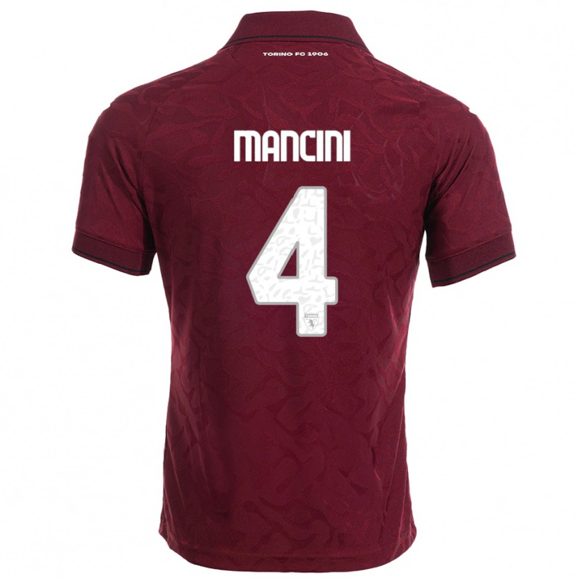Danxen Män Luca Mancini #4 Vinröd Vit Hemmatröja Matchtröjor 2025/26 Tröjor T-Tröja