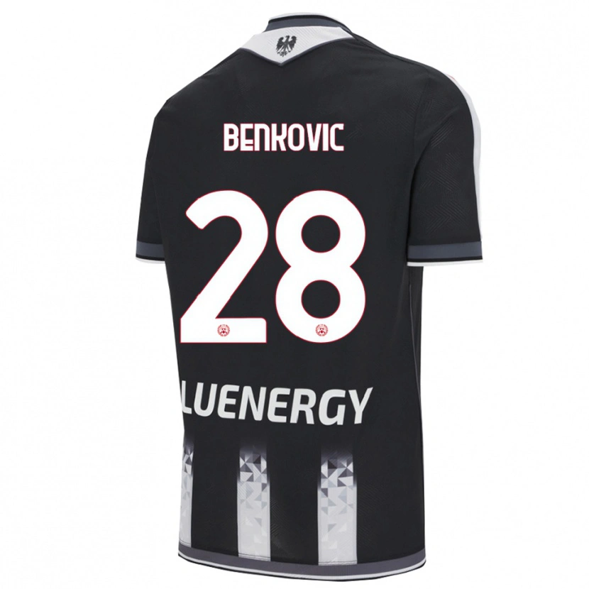 Danxen Män Filip Benkovic #28 Svart Vit Hemmatröja Matchtröjor 2025/26 Tröjor T-Tröja