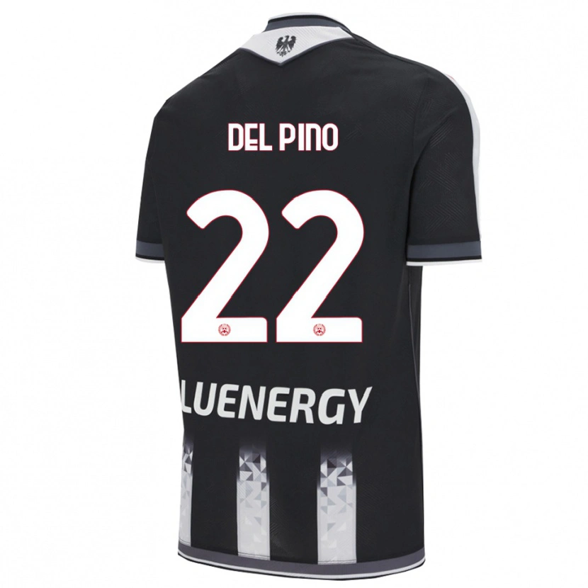 Danxen Män Lorenzo Del Pino #22 Svart Vit Hemmatröja Matchtröjor 2025/26 Tröjor T-Tröja