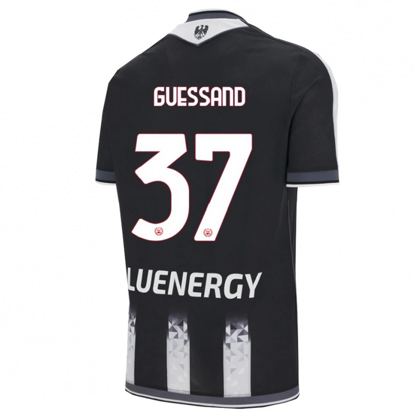 Danxen Män Axel Guessand #37 Svart Vit Hemmatröja Matchtröjor 2025/26 Tröjor T-Tröja
