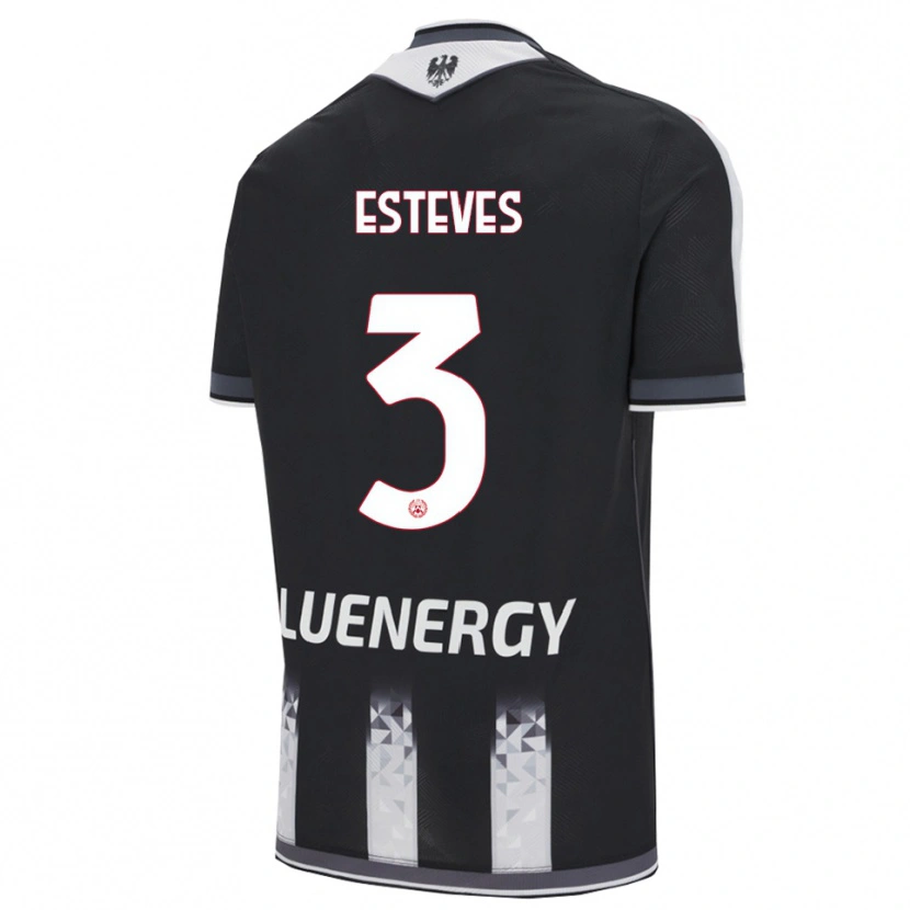 Danxen Män Goncalo Esteves #3 Svart Vit Hemmatröja Matchtröjor 2025/26 Tröjor T-Tröja