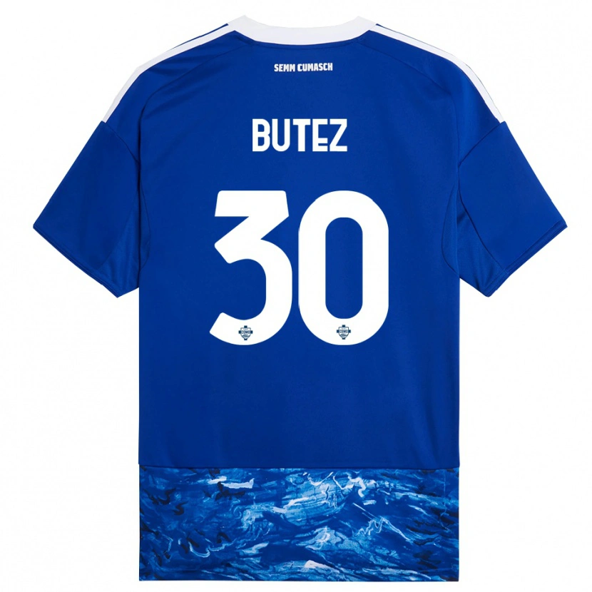 Danxen Män Jean Butez #30 Blå Vit Hemmatröja Matchtröjor 2025/26 Tröjor T-Tröja