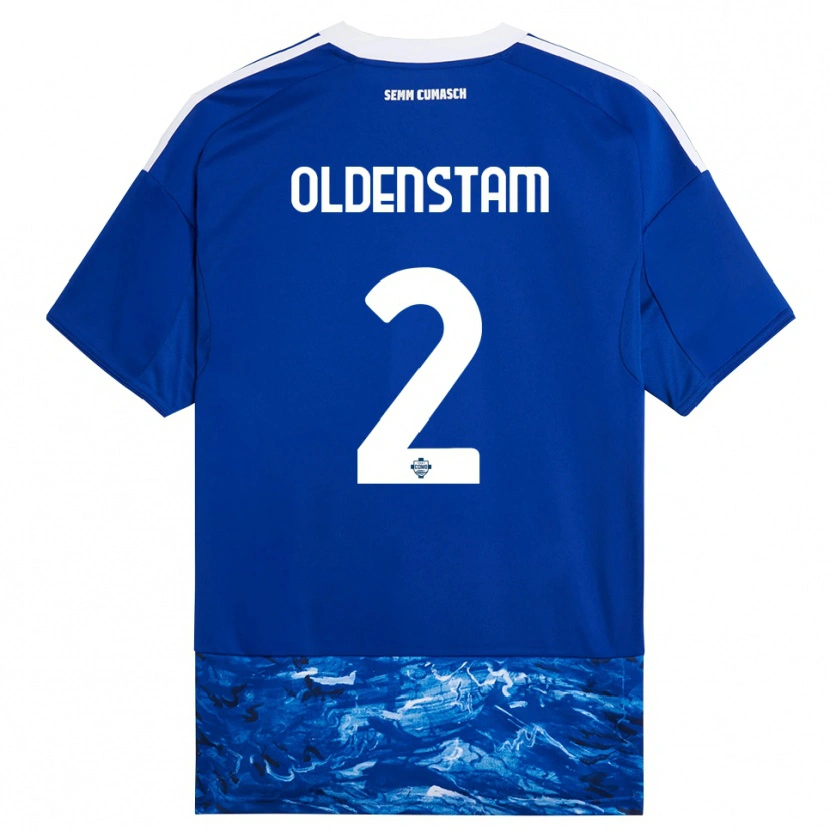 Danxen Män Lyfe Oldenstam #2 Blå Vit Hemmatröja Matchtröjor 2025/26 Tröjor T-Tröja