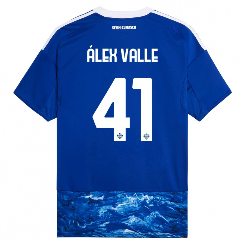 Danxen Män Álex Valle #41 Blå Vit Hemmatröja Matchtröjor 2025/26 Tröjor T-Tröja