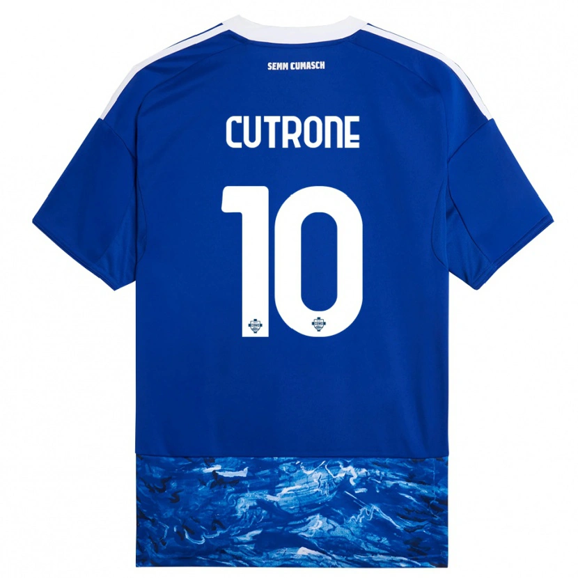 Danxen Män Patrick Cutrone #10 Blå Vit Hemmatröja Matchtröjor 2025/26 Tröjor T-Tröja