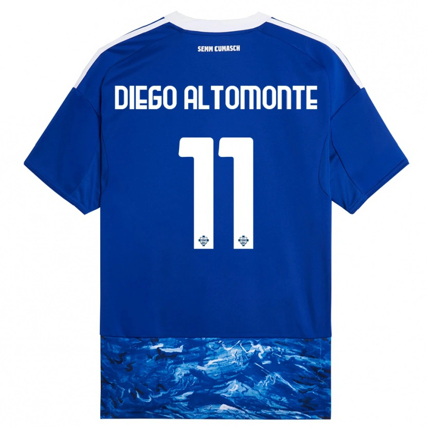Danxen Män Thomas Diego Altomonte #11 Blå Vit Hemmatröja Matchtröjor 2025/26 Tröjor T-Tröja