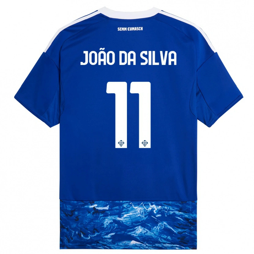 Danxen Män Miguel João Da Silva #11 Blå Vit Hemmatröja Matchtröjor 2025/26 Tröjor T-Tröja