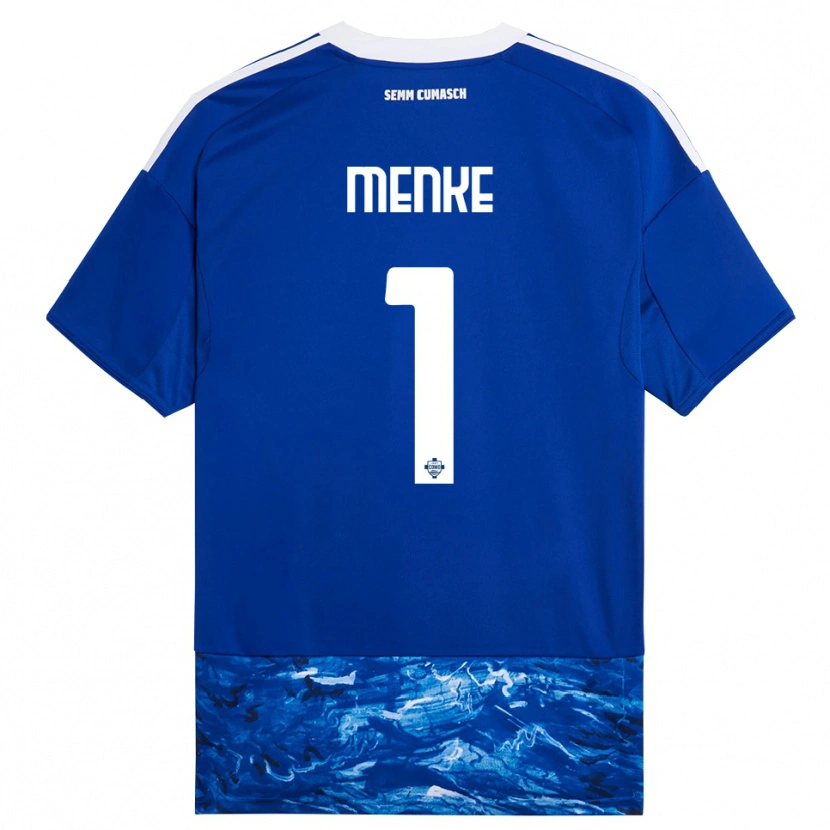Danxen Män Henrique Menke #1 Blå Vit Hemmatröja Matchtröjor 2025/26 Tröjor T-Tröja