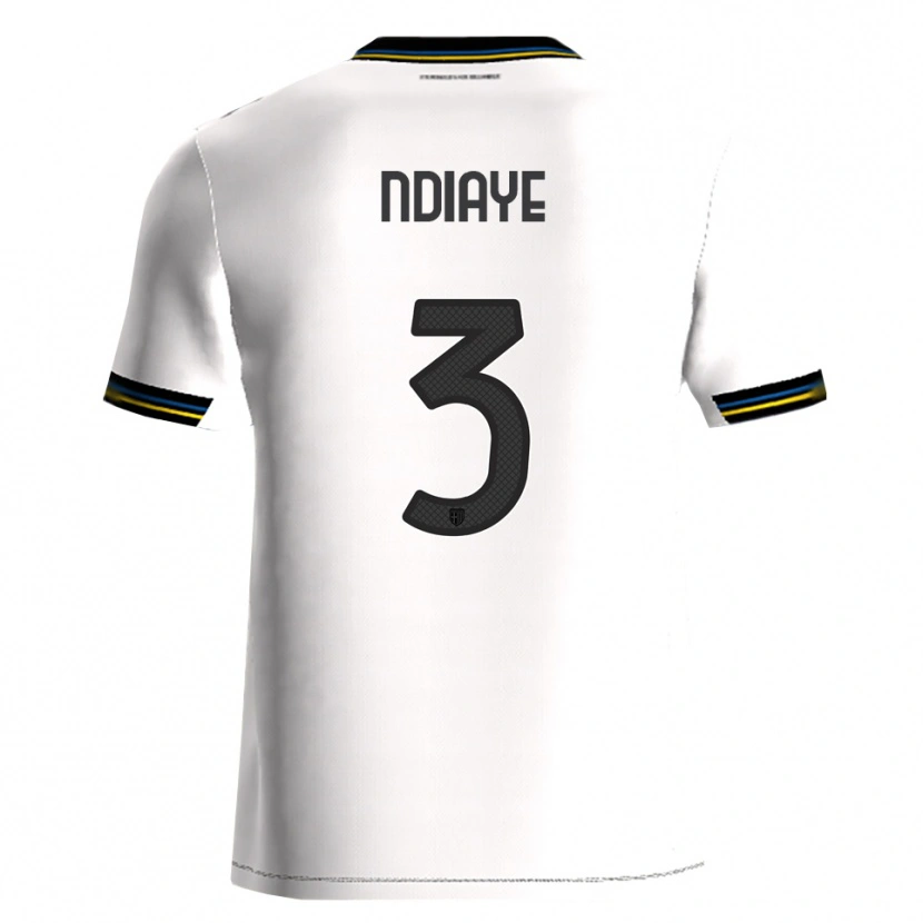 Danxen Män Abdoulaye Ndiaye #3 Vit Svart Hemmatröja Matchtröjor 2025/26 Tröjor T-Tröja