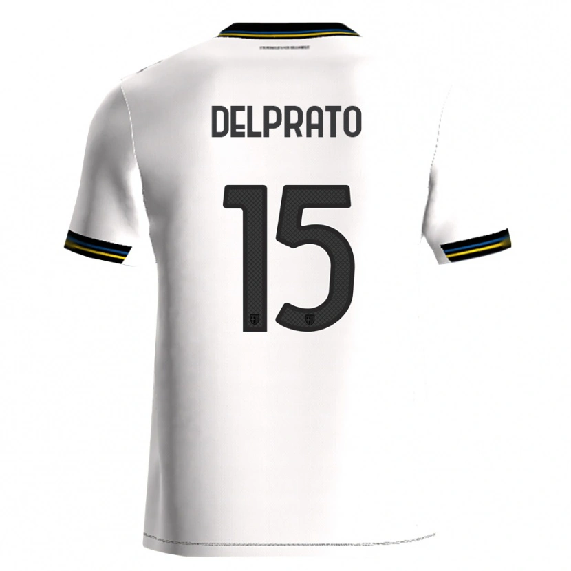 Danxen Män Enrico Delprato #15 Vit Svart Hemmatröja Matchtröjor 2025/26 Tröjor T-Tröja