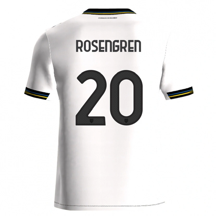Danxen Män Lukas Rosengren #20 Vit Svart Hemmatröja Matchtröjor 2025/26 Tröjor T-Tröja