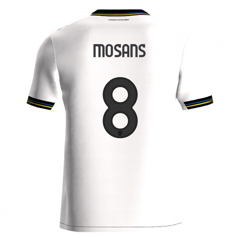 Danxen Män Kristaps Mosans #8 Vit Svart Hemmatröja Matchtröjor 2025/26 Tröjor T-Tröja