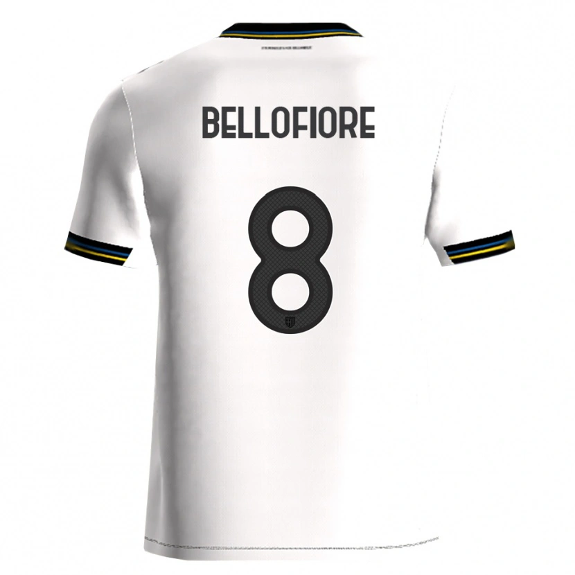 Danxen Män Nicola Bellofiore #8 Vit Svart Hemmatröja Matchtröjor 2025/26 Tröjor T-Tröja