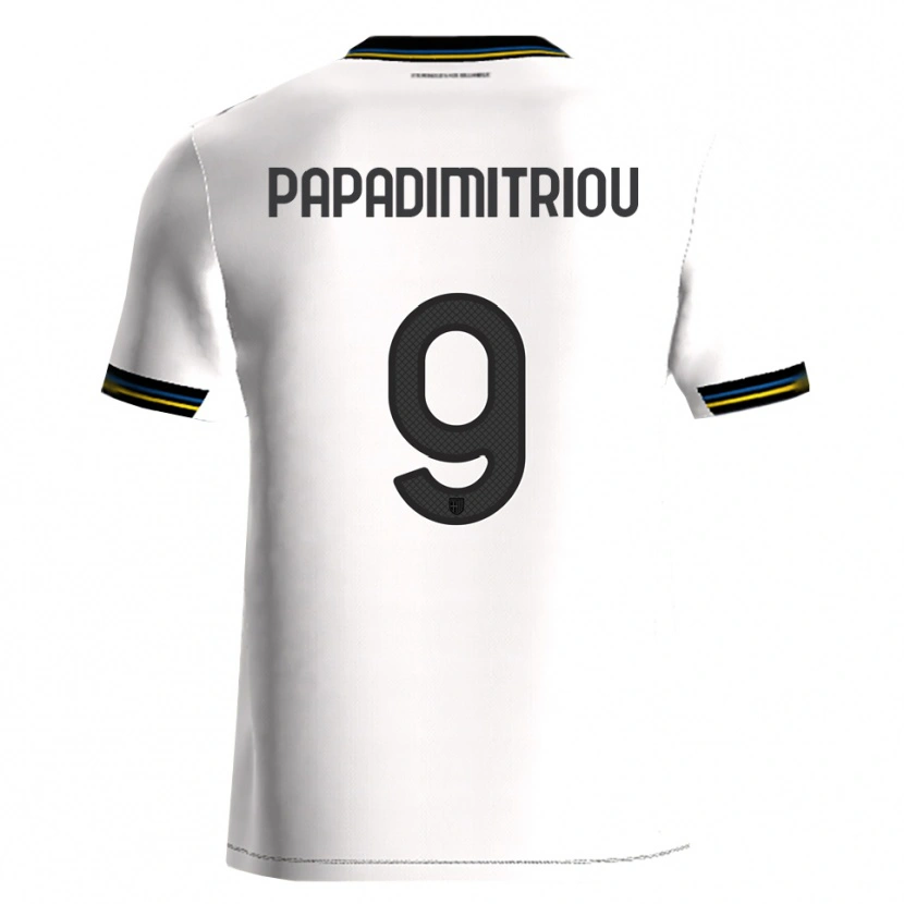 Danxen Män Eirinaios Papadimitriou #9 Vit Svart Hemmatröja Matchtröjor 2025/26 Tröjor T-Tröja